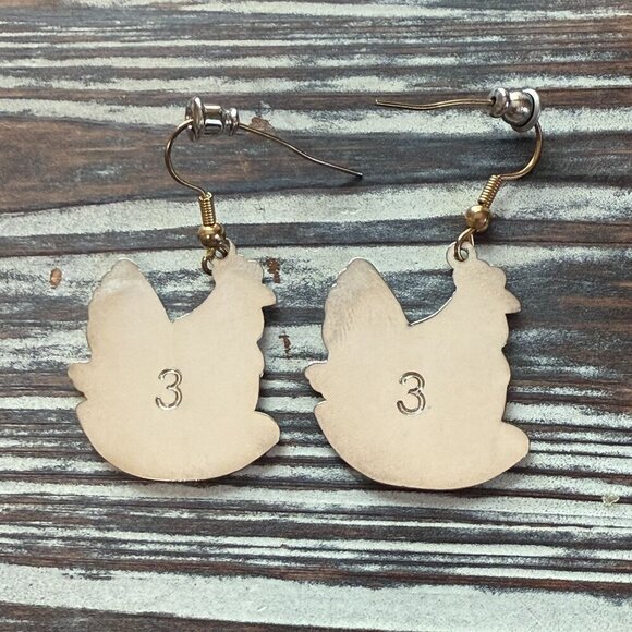 Holiday Earrings - French Hens - 12 Days of Christmas #3 - Picture 2 of 3